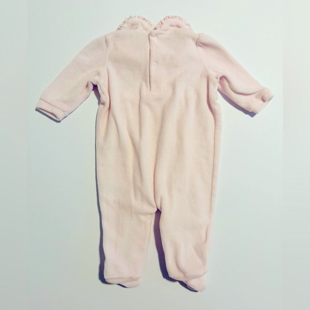 Rock a Bye Baby Pink Easter Bunny Smocked One Piece Size 0-3M - Picture 4 of 4